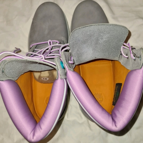 Timberland Ladies 6 Inch Grey And Purple Waterproof Boots Size UK 8 - Picture 6 of 11